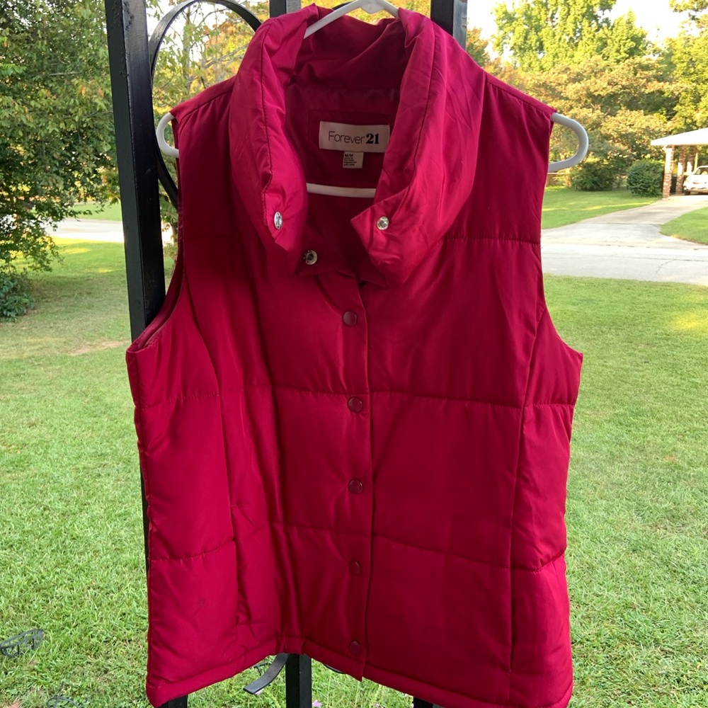 Fuschia Puffer Vest